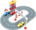 Race car wooden set inc play track - ideal christmas gift