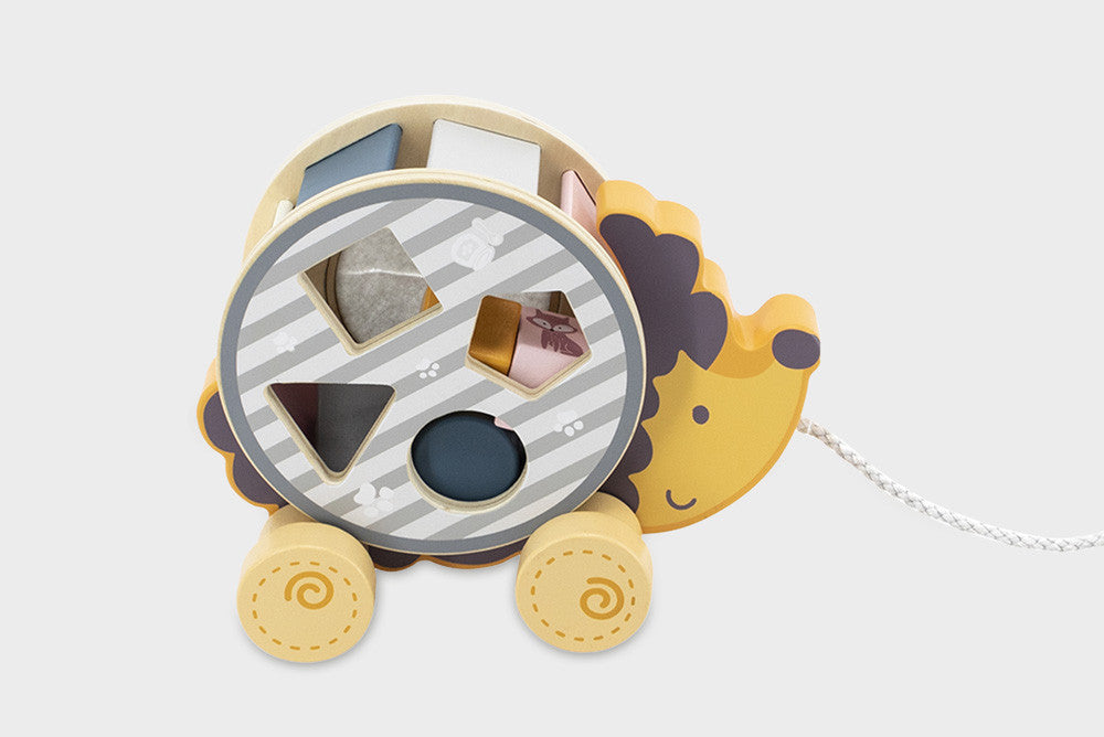 Pull along shape sorting hedgehog - pre order for September delivery