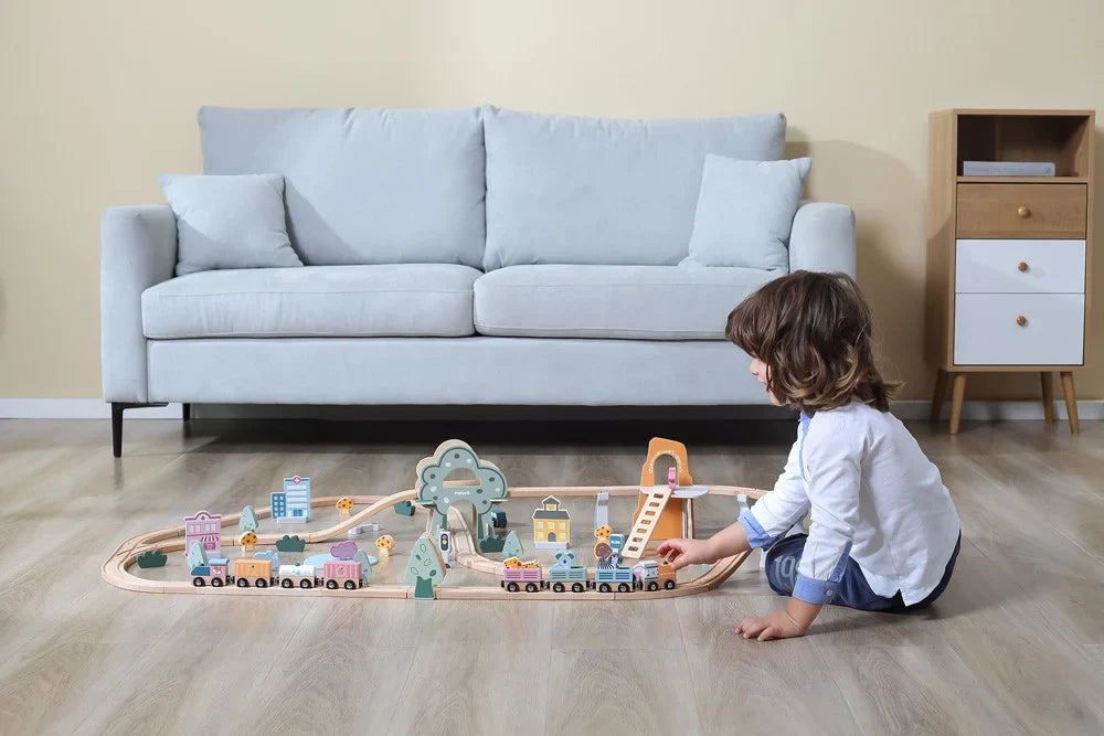 Train set (build a City) 92 pieces - NEW