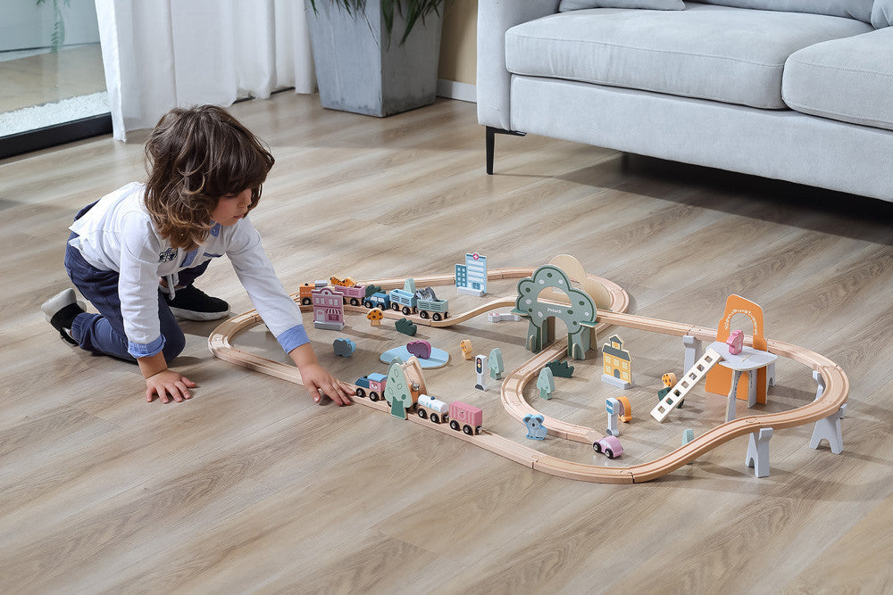 Train set (build a City) 92 pieces - NEW
