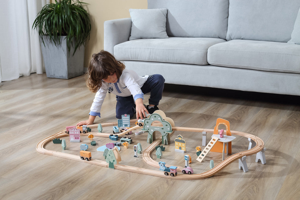 Train set (build a City) 92 pieces - NEW