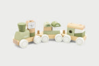 Wooden block stacking train