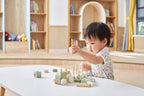 Wooden block stacking train