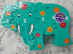 Elephant jigsaw with 1-5 numbered pieces - limited edition