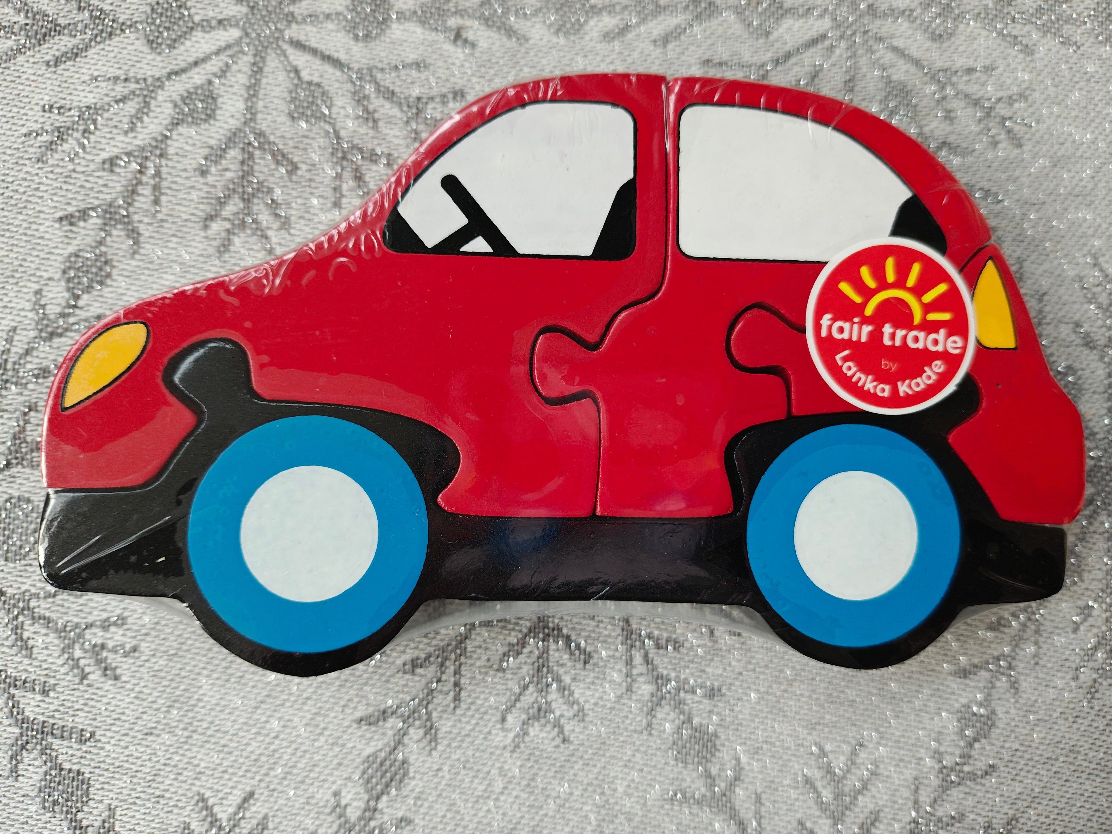 Car four piece wooden jigsaw puzzle - stocking filler