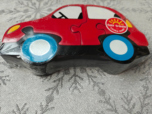 Car four piece wooden jigsaw puzzle - stocking filler